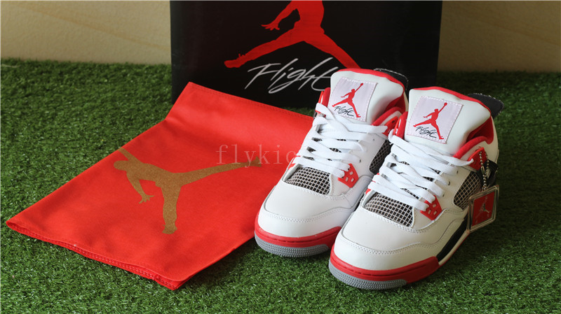 Authentic Air Jordan 4 Retro Fire Red GS